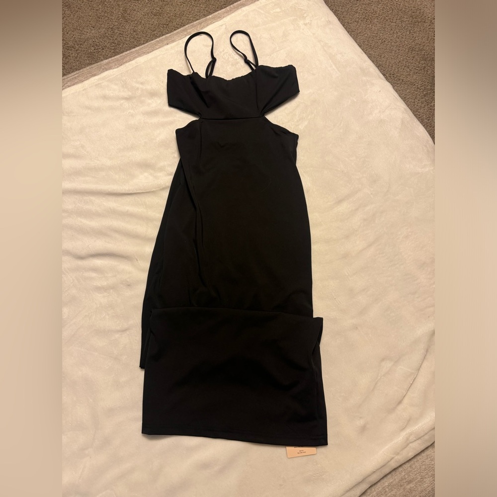 Black side cutout maxi dress  size XS